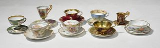 Porcelain teacups and saucers inc. Ainsley & others