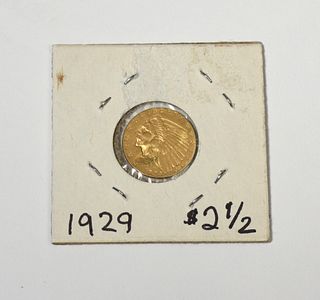 1929 $2.5 dollar gold coin