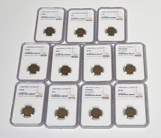 (7) 1 Cent Eagles Small letters with 4 Large letters