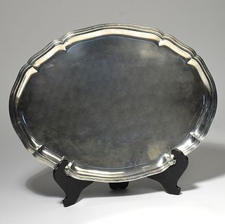 Large Buccelatti oval sterling platter