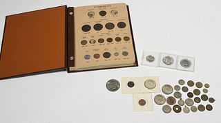 Partial type set and other assorted coins