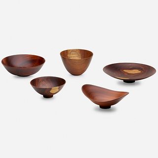 Bob Stocksdale, collection of five bowls