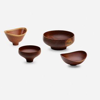 Bob Stocksdale, collection of four bowls
