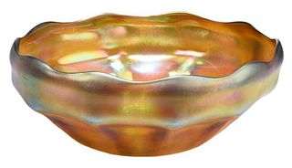 Tiffany Favrile Scalloped Rim Bowl