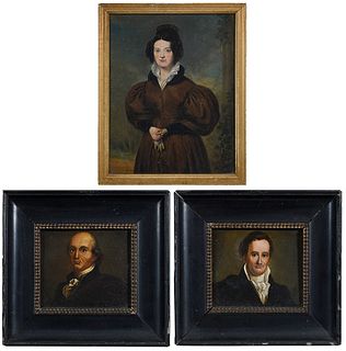  Three British School Portrait Miniatures