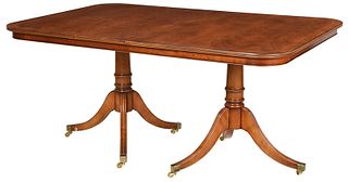 Regency Style Two Pedestal Dining Room Table