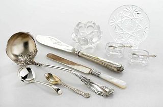 30 Glass and Silver Table Items