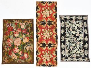 Three Needlework Panels/Carpets