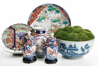 Seven Pieces Imari and Blue and White Porcelain