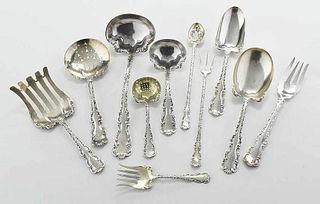 Whiting Louis XV Sterling Flatware, 56  Pieces
