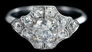 Antique Platinum Diamond Ring