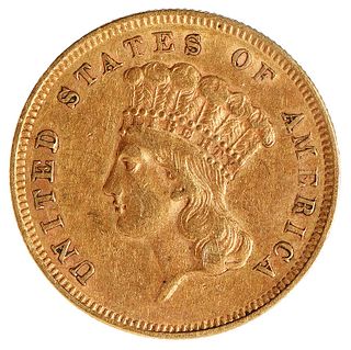 1856-S Three Dollar Gold 