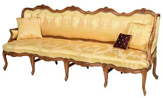 Provincial Louis XV Carved Sofa