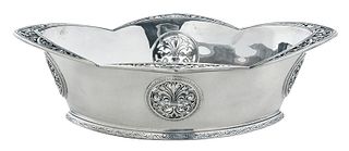 French Silver Oval Center Bowl