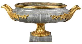 Large Louis XVI Style Marble and Bronze Urn 