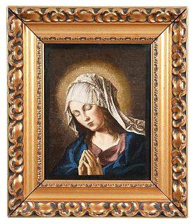 Lorenzo Cassio Micromosaic Plaque of Madonna