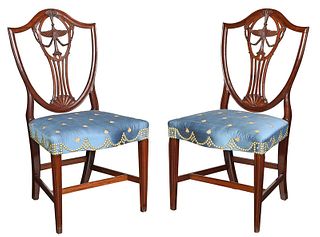 Pair Rhode Island Federal Mahogany Side Chairs