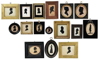 Collection of 16 Silhouette Portraits 