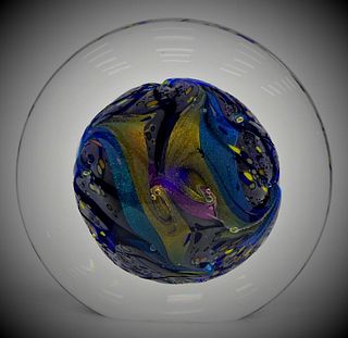 1999 ROLLIN KARG ART GLASS LARGE SCULPTURE