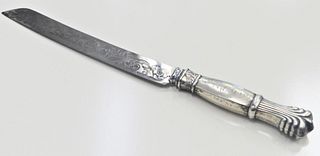 STERLING HANDLED SABBATH BREAD KNIFE ENGLISH