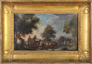 18th Century European Landscape, Oil on Canvas
