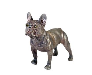 Faberge Silver Bulldog Figure with Faberge Marks