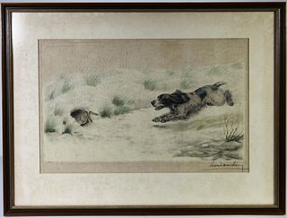 Leon Danchin (French 1887-1939) Hunting Dog
