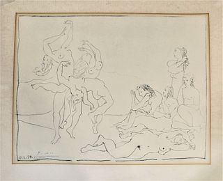 Picasso (1881-1973) Stone Lithograph,"Danses"