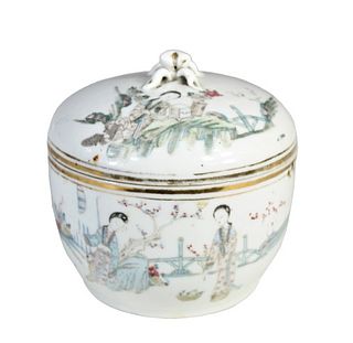 Antique Chinese Rose Porcelain Pot