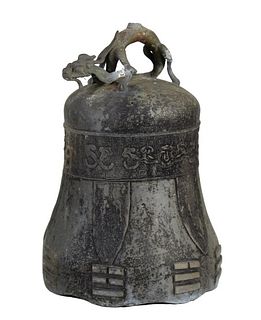 Antique Chinese Bronze Dragon Bell