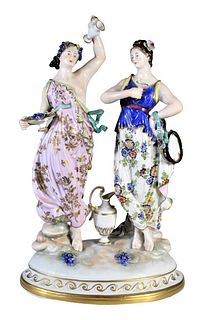 Antique Meissen Style, Porcelain Figural Group