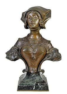 Francoise Alphonse Piquemal, French Bronze Bust