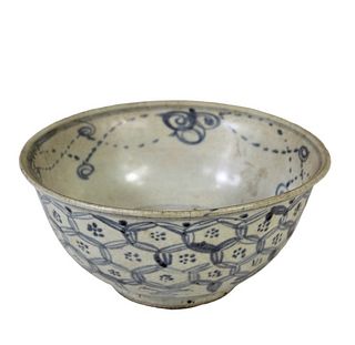 Vietnamese Hoi-An-Hoard Style Blue & White Bowl
