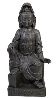 Large Chinese Bronze Buddha Qing Dynasty