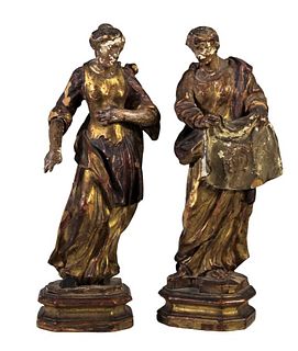 18th/19th Century Italian Gilt Carved Figures