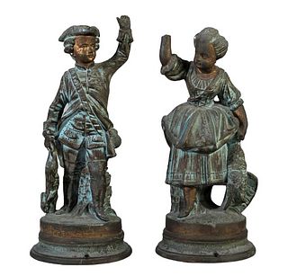 Mixed Metal Colonial Figures