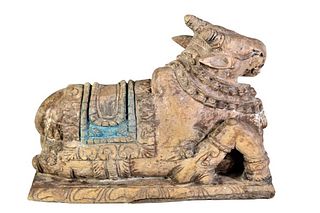 Indian Antique Carved Wood Figure