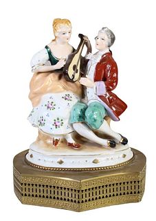 French Figural Couple Sculpture