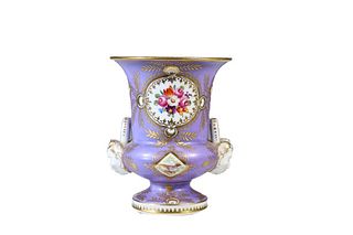 German Dresden Small Decorated Vase Circa 1875