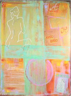 Large Abstract Contemporary Nude