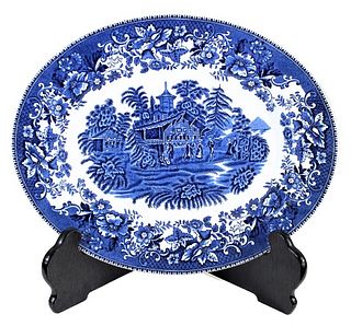 Enoch Wedgewood Blue & White Porcelain Platter