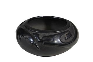 San Ildefonso Blackware Pottery Jar
