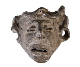 Antique Greek Terracotta Theater Mask