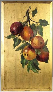 A.S. West (19th C.) American Still Life on Wood