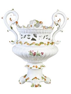 Bassano Italian Ceramic Vase w Handles