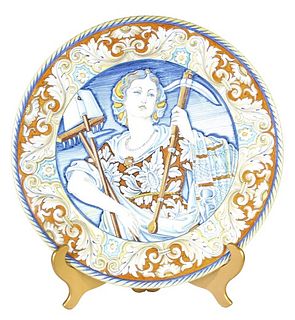 Italian Majolica Deruta Ceramic Platter