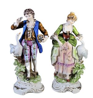 Dresden Hand Painted Porcelain Figurines