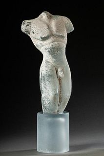 Gino Mazzuccato. Murano Glass Nude Male Sculpture.