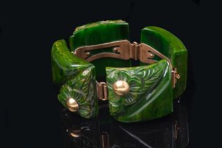 Green Bakelite Bracelet