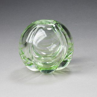 Small Green Art Glass Vase